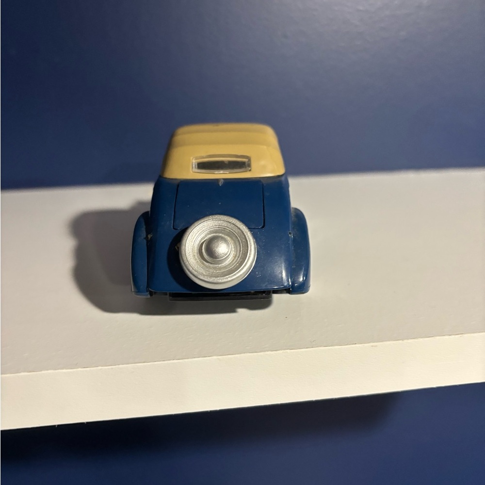 Classic Blue and Cream Toy Car